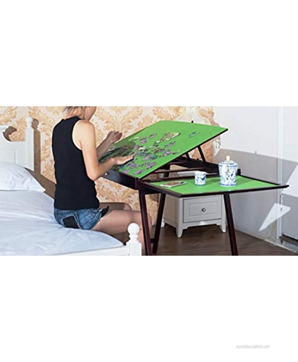Wooden Jigsaw Puzzle Table for Adults & Kids,Portable Folding Table,Multifunction Tilting Table Puzzle Accessories for 1500 Pcs