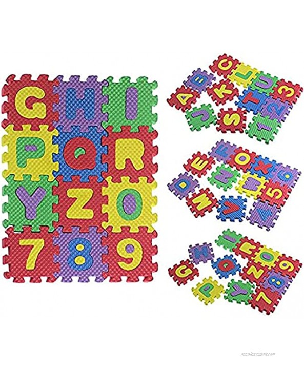 36Pcs Baby Child Number Alphabet Digital Puzzle Foam Puzzle Alphabet Puzzle for Early Education Puzzle Play Mat,Non Toxic Interlocking Alphabet Puzzle Mat for Early Educational Toy Gift