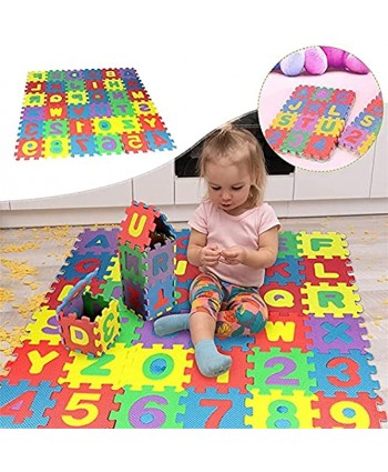36PCS Baby Child Number Alphabet Digital Puzzle Little Size Non Slip Lightweight Easy Clean Building Blocks Kids Puzzles Foam Mat Alphabet Letters Numbers Puzzles for Early Educational Toy Gift