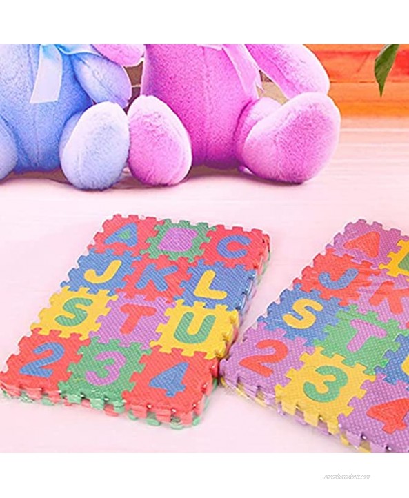 36PCs Baby Child Number Alphabet Digital Puzzle Little Size Non Slip Waterproof Lightweight Easy Clean Building Blocks Maths Early Educational Toy Gift