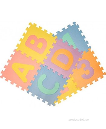 Get Rung ABC Mats for Kids Fitness Mat with Interlocking Tiles Foam Floor Alphabet and Number Puzzle Mat for Children