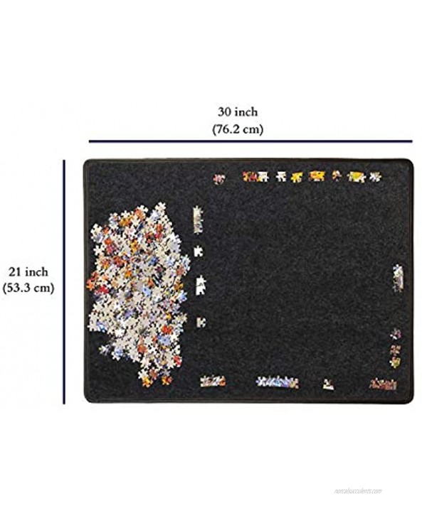 Jigitz Puzzle Saver Mat Large Jigsaw Puzzle Mat for Adults and Kids 30x21in 1000 Piece Felt Board Pad Storage Holder