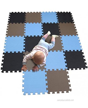 MQIAOHAM Children Puzzle mat Play mat Squares Play mat Tiles Baby mats for Floor Puzzle mat Soft Play mats Girl playmat Carpet Interlocking Foam Floor mats for Baby Black Coffee Blue 104106107