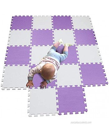 MQIAOHAM Children Puzzle mat Play mat Squares Play mat Tiles Baby mats for Floor Puzzle mat Soft Play mats Girl playmat Carpet Interlocking Foam Floor mats for Baby White Purple 101111
