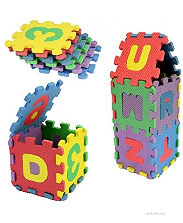 Qikafan 36Pcs Baby Child Number Alphabet Puzzle Foam Maths Educational Toy Gift Game Children Pre-School Magination Intellectual