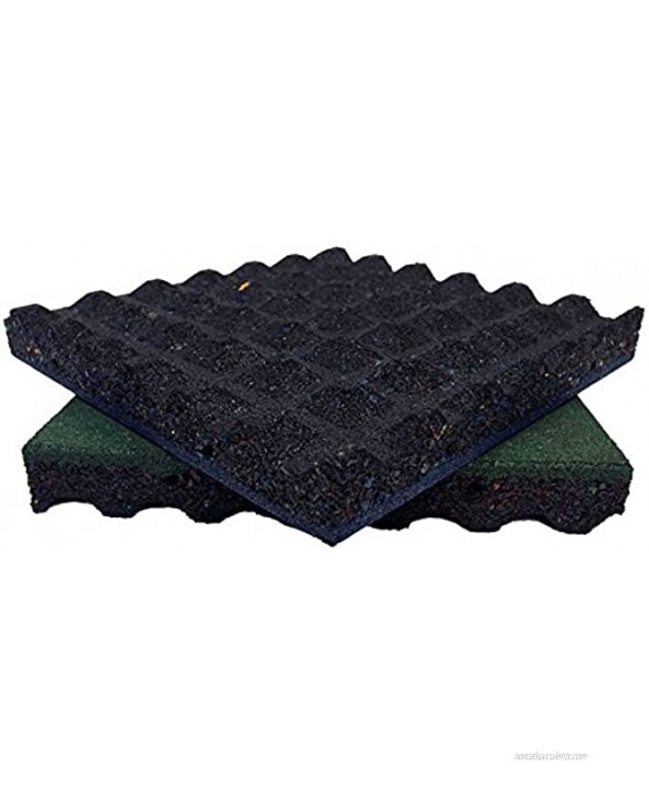 Rubber-Cal Eco-Safety Interlocking Playground Tiles 2.50 x 19.5 x 19.5 inch 10 Pack 28 Square Feet Coverage Black