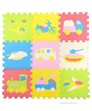 Ruiqas Baby Puzzle Foam Thickness Play Mat Interlocking Floor Tiles Crawling Play Rugs for Toddlers Infants