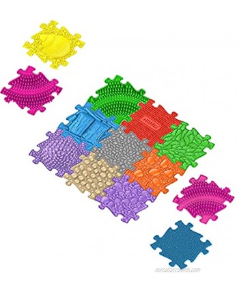 Sensory Orthopedic Puzzle Mat for Kids & Toddlers Natural Surfaces for Feet Stepping Stones Fidget Toy Set Floor Lava Game Kids Toys Autism Sensory Mat Huge 1 Set