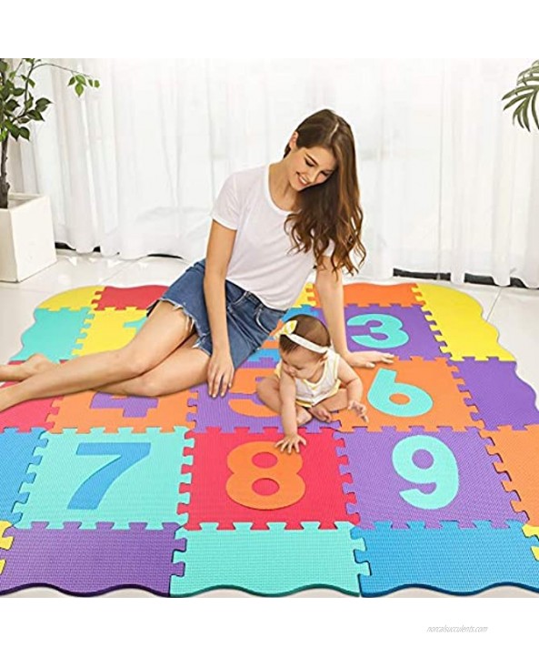 StillCool Baby Play Mat with Fence 0.39 inch Thick Interlocking Foam Floor Tiles Kids Puzzle Mat Baby Crawling Mat