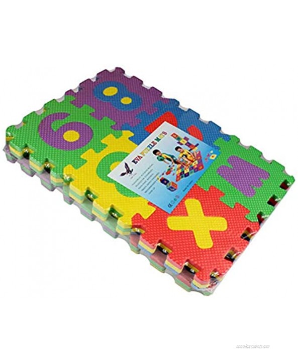 WalGRHFR 36pcs 2.15 Tiny Alphabet Numbers Letters EVA Floor Play Baby Room ABC Foam Puzzle Toy Gift Building Blocks Interlocking Jigsaw Tiles Educational Lear
