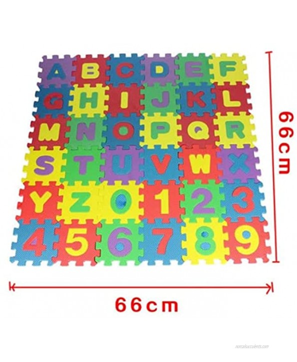 XXY216 36PCs Baby Child Number Alphabet Digital Puzzle Little Size Interlocking Foam Puzzle Play Mat,Waterproof Lightweight Easy Clean Building Blocks Maths Early Educational Toy Gift