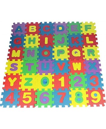 XXY216 36Pcs Baby Child Number Alphabet Digital Puzzle Little Size Interlocking Foam Puzzle Play Mat Floor Puzzle Toy Mats Non Slip Colorful Building Blocks Early Educational Toy Gift4.7" 4.7"