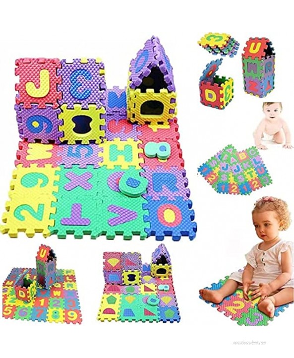 XXY216 36Pcs Baby Child Number Alphabet Digital Puzzle Little Size Interlocking Foam Puzzle Play Mat Floor Puzzle Toy Mats Non Slip Colorful Building Blocks Early Educational Toy Gift4.7 4.7