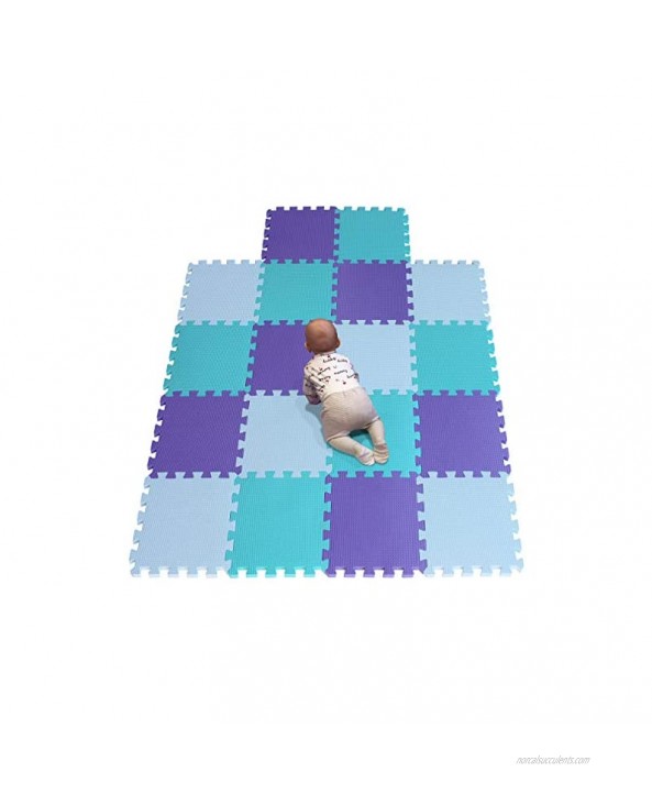 YIMINYUER Foam Play Mat Thick Soft EVA Interlocking Foam Floor Mats Children Yoga Exercise Multi Jigsaw Puzzle Blocking Board Kids Playmats White Green Purple R01R08R11G301018