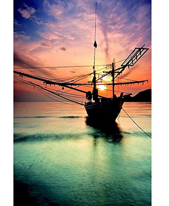 500 1000 1500 Pieces Jigsaw Puzzles Sunset Over The Sea and Sailboat Adults Kids Leisure Intellectual Creative Fun Game 0109 Color : No partition Size : 1500 Pieces