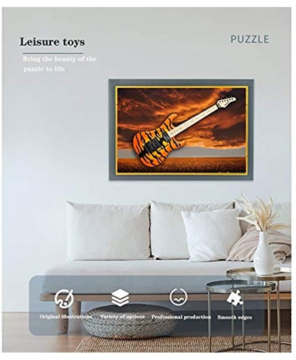 500 Pieces Jigsaw Puzzles Fashion Electric Guitar Children Intellective Educational Toy Enjoy Recreational Time with Family Friends 0116 Color : Partition