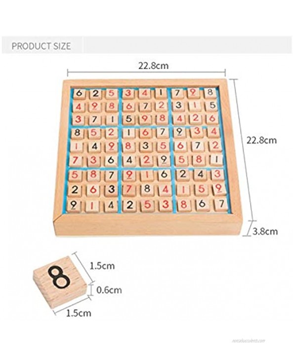 HHOSBFSS 23.5 23.5 5cm Children's Sudoku Chess with Drawer Beech Wood Wooden Chess Children's Educational Games. Color : Pink