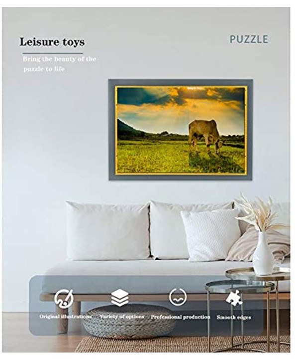 Jigsaw Puzzles Difficult Challenging Puzzles Vivid Wonder Educational Fun Family Game Cow Cattle 500 1000 1500 2000 3000 Pieces 1224 Color : No partition Size : 3000 Pieces