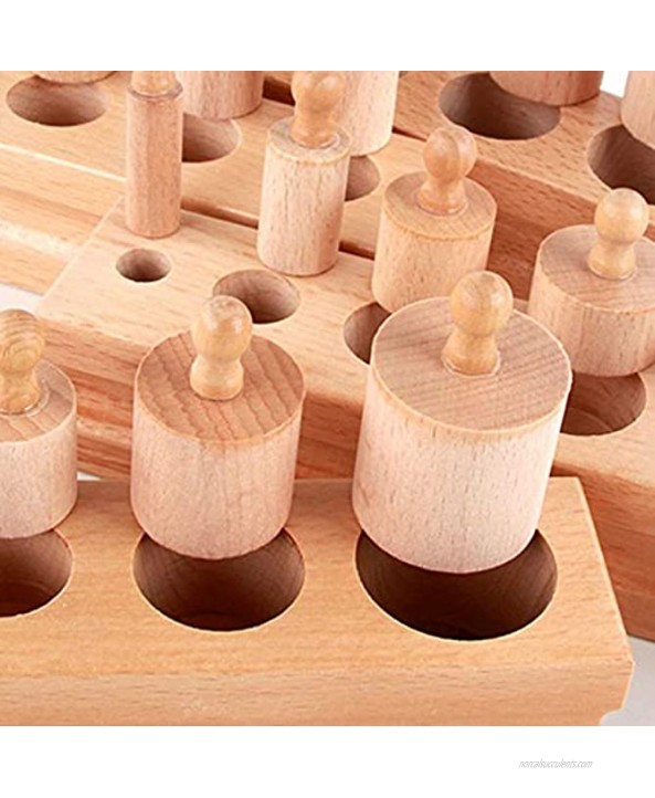 Qewmsg Montessori Materials Montessori Toys Educational Games Cylinder Socket Blocks Wooden Math Toys Parent Child Interaction