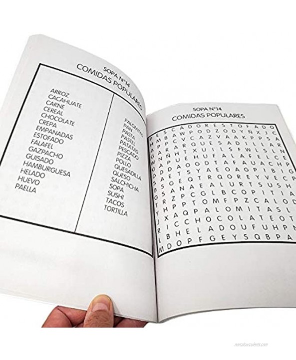 Spanish Word Search Puzzle Book with Free Pen | Libros de Rompecabezas 2 Pack Sopas de Letras Gran Formato con Bolígrafo Gratis| Large Print
