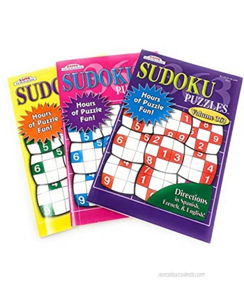 SUDOKU Puzzles VOLUMES 359,360,363 OR 364 3 Pack Bundle Directions in English Spanish and French
