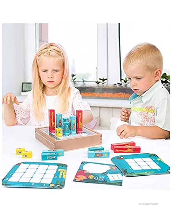 Z-Color Wooden Sudoku Game Educational Number Toy Sudoku Board Box Wooden Number Place Toy Wooden Puzzle Board Game with Drawer&Number Cube Educational Toy Gift for Kids and Adults Sudoku Game