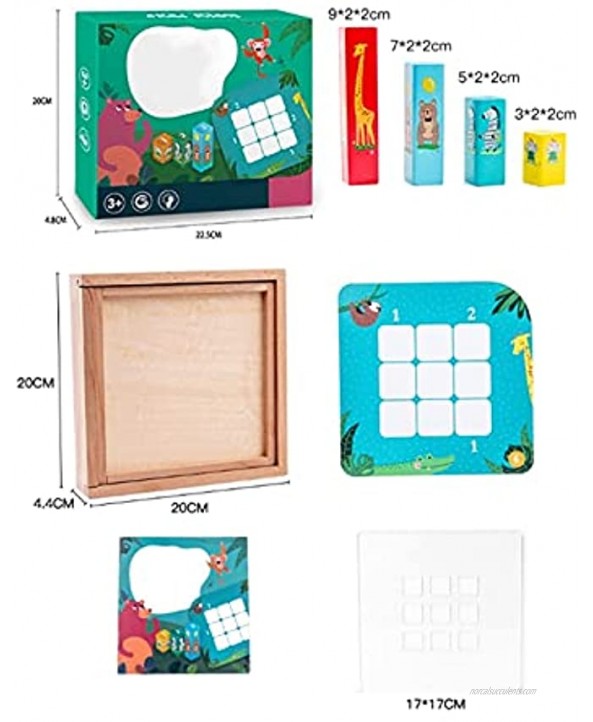 Z-Color Wooden Sudoku Game Educational Number Toy Sudoku Board Box Wooden Number Place Toy Wooden Puzzle Board Game with Drawer&Number Cube Educational Toy Gift for Kids and Adults Sudoku Game