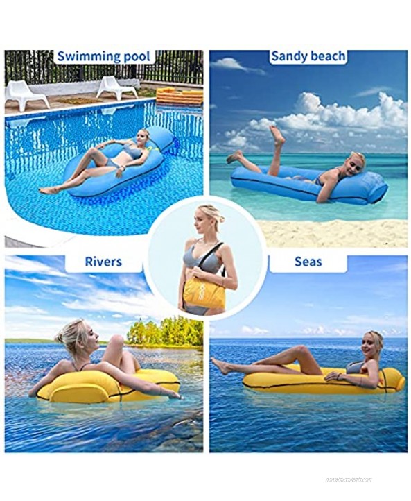 AOGE Inflatable Pool Floats Adult Swimming Floating Lounger Chair No Pump Required Pool Raft Lounges Water Hammock Pool Toy for Kids Easy to Carry 2021