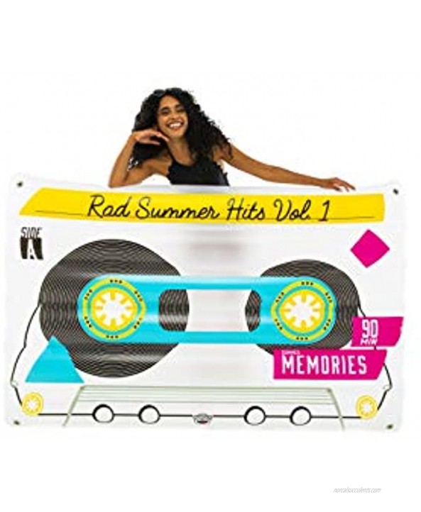 BigMouth Inc. Cassette Tape Pool Float – Gigantic Mixtape Pool Float That Measures Over 5 Feet Funny Inflatable Vinyl Summer Pool or Beach Toy Makes a Great Gift Idea