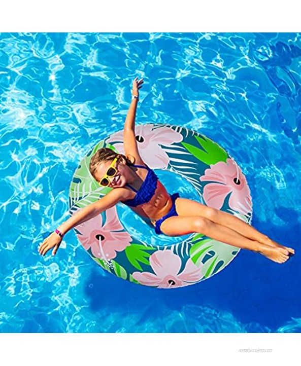 BUYMAX Inflatable Pool Floats 35.4 inch Swimming Ring Medium-Sized Swim Tube for Kids and Adults Pool Inner Tubes for Pool & Beach Floating Ring for Party and Gift