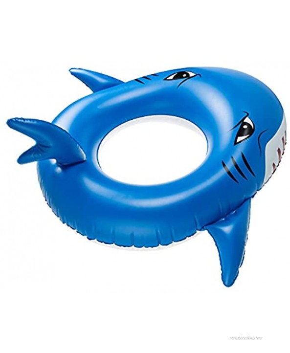 EIKLIM Inflatable Pool Float Tubes Ring 40 Inch Shark Swimming Ring Raft Floaties Toys for Kids or Adults for Pool or Beach Party Decoration Vacation in Summer