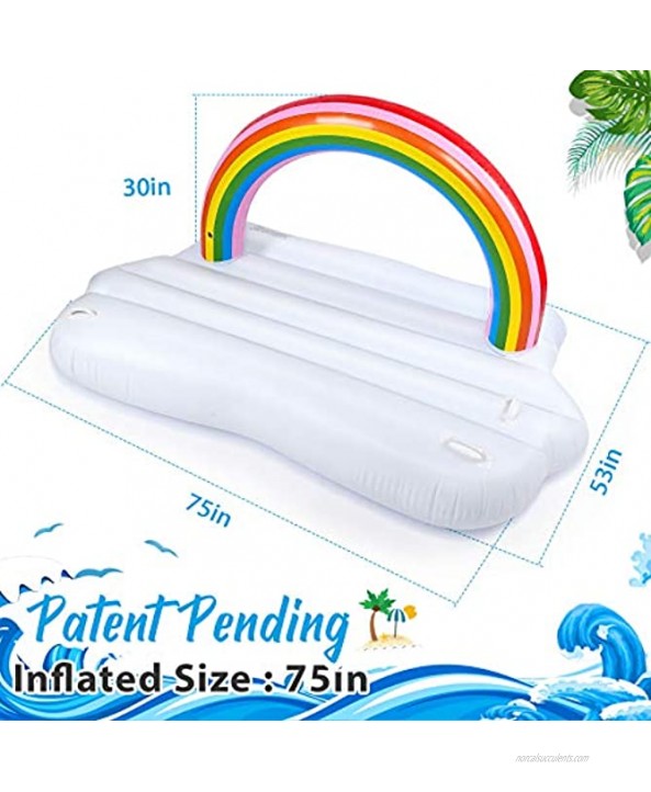 Fall Sales End Soon Float Joy Rainbow Floaties for Adults Rainbow Pool Inflatables Rainbow Island Floaty [Pool Party LGBT Pride]¡­