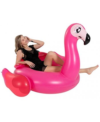 Inflatable Flamingo Tube Pool Float Fun Beach Floaties Swim Party Toys Summer Pool Raft Lounge for Adults & Kids with Head Rest