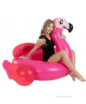 Inflatable Flamingo Tube Pool Float Fun Beach Floaties Swim Party Toys Summer Pool Raft Lounge for Adults & Kids with Head Rest