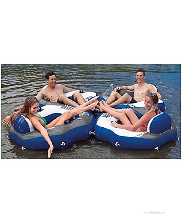 Intex River Run Connect Lounge Inflatable Floating Water Tube 58854EP 2 Pack