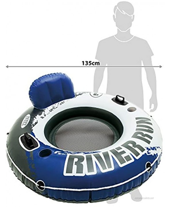 Intex River Run I Sport Lounge Inflatable Water Float 53 Diameter