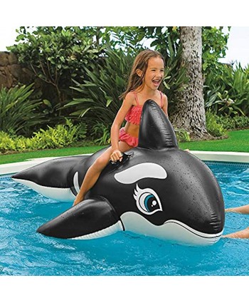 Intex Whale Inflatable Pool Ride-On 76" X 47" for Ages 3+