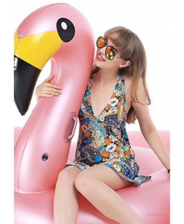 Jasonwell Giant Inflatable Flamingo Pool Float with Fast Valves Summer Beach Swimming Pool Party Lounge Raft Decorations Toys for Adults Kids XXXX-Large