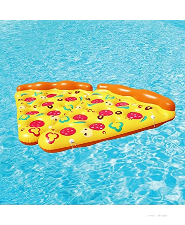 JOYIN Giant Inflatable Pizza Slice Pool Float Fun Pool Floaties Swim Party Toy Summer Pool Raft 1 Pack Extra Large with Cup Holders