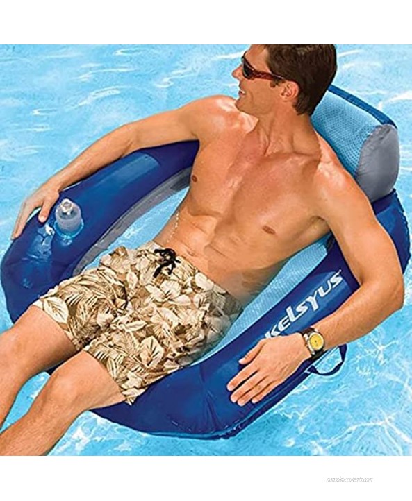 Kelsyus Floating Chair Inflatable Float for Pool Beach and Lake