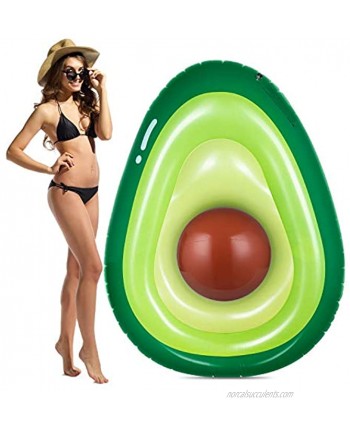Obuby Inflatable Avocado Pool Float Floatie with Ball Fun Pool Floats Floaties Summer Swimming Pool Raft Lounge Beach Floaty Party Toys for Kids Adults