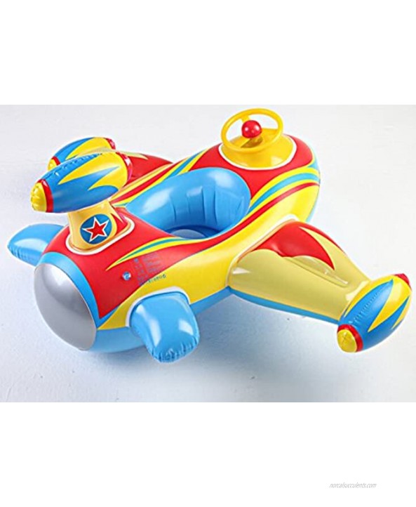 Topwon Inflatable Airplane Baby Kids Toddler Infant Swimming Float Seat Boat Pool Ring Age 1-4 Blue