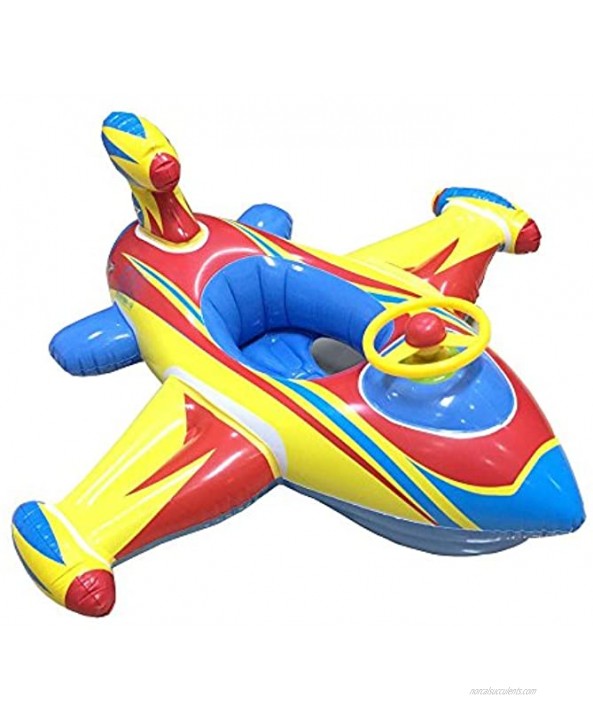 Topwon Inflatable Airplane Baby Kids Toddler Infant Swimming Float Seat Boat Pool Ring Age 1-4 Blue