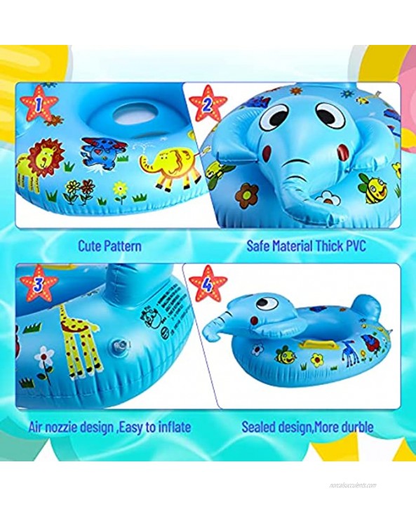 24 3 Pack Pool Inflatable Floats for Kids Elephant Tortoise Shark Swim Floats Tube Rings,Swimming Rings for Kids Fun Animal Floats for Summer Beach Party