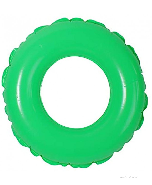 24 Classic Bright Green Inflatable Swimming Pool Inner Tube Ring Float