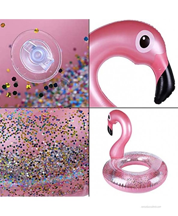 AILIMY Giant Inflatable Flamingos Pool Float with Glitter Inside Fun Beach Floaties Swim Party Toys Summer Pool Raft Lounger for Adults & Kids