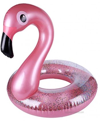 AILIMY Giant Inflatable Flamingos Pool Float with Glitter Inside  Fun Beach Floaties  Swim Party Toys  Summer Pool Raft Lounger for Adults & Kids