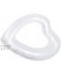 BESPORTBLE Sequin Swim Ring Heart Inflatable Swim Rings Heart Shaped Swimming Pool Float Loungers Tube Water Fun Beach Party Toys for Kids Adults White