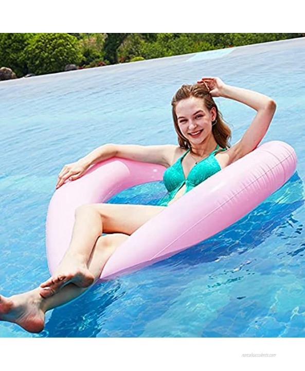 Blublu Park Inflatable Heart Pool Float Sweet Love Swim Rings Float Loungers Tube for Summer Water Fun Beach Party Toys for Kids Adults Pink