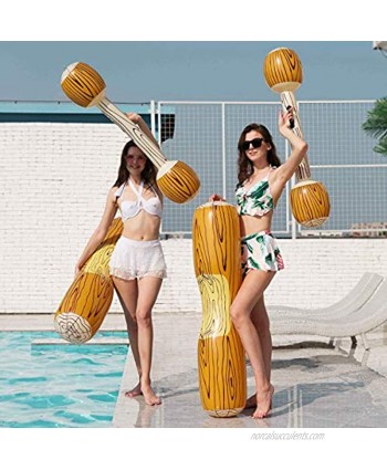 BOMTTY 2Pcs Creative Funny Inflatable Floating Row,Swimming Ring Indoor and Outdoor Buoyancy Toys Suitable for Teenagers and Adults.Inflatable Buoyancy Game Stick